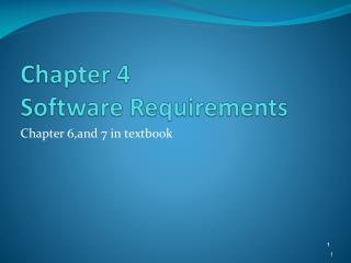 Chapter 4 Software Requirements