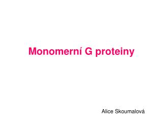 Monomerní G proteiny