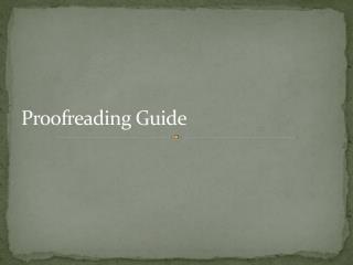 Proofreading Guide