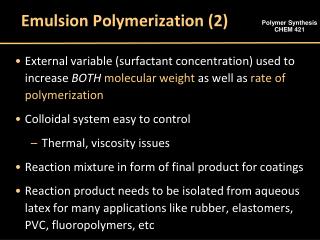Emulsion Polymerization (2)