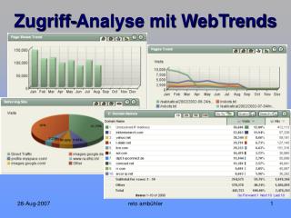 Zugriff-Analyse mit WebTrends