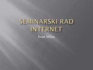 Seminarski rad Internet