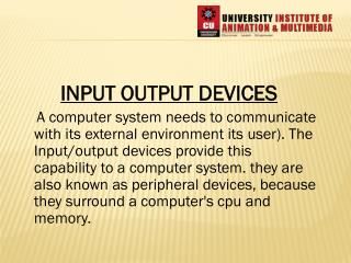 INPUT OUTPUT DEVICES