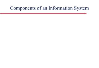 Components of an Information System