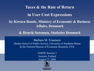 Barbara M. Fraumeni Muskie School of Public Service, University of Southern Maine