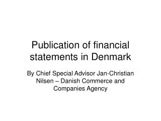 Publication of financial statements in Denmark