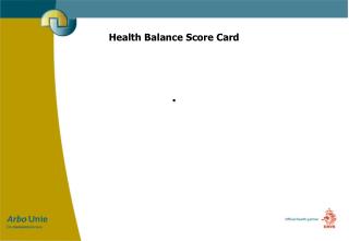 Health Balance Score Card