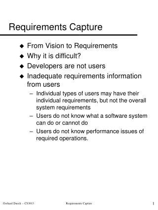 Requirements Capture