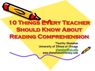 10 Things Every Teacher Should Know About Reading Comprehension