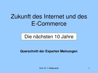 Zukunft des Internet und des E-Commerce