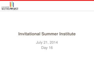 Invitational Summer Institute