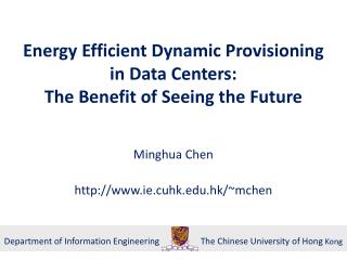 Energy Efficient Dynamic Provisioning in Data Centers : The Benefit of Seeing the Future