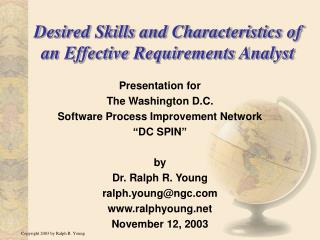 Desired Skills and Characteristics of an Effective Requirements Analyst