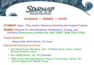STARMAP  PRIMES  STATS