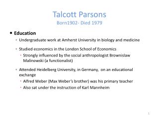 PPT - SOC4044 Sociological Theory: Talcott Parsons PowerPoint ...