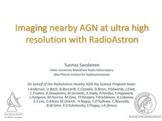 Imagin g nearby AGN at ultra high resolution with RadioAstron