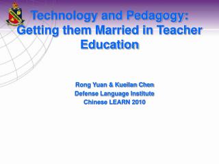 Technology and Pedagogy: Getting them Married in Teacher Education