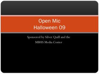Open Mic Halloween 09