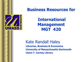 Business Resources for International Management MGT 420