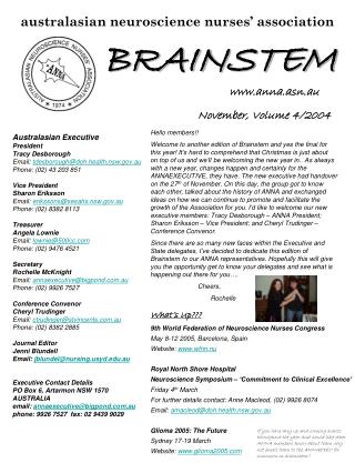 australasian neuroscience nurses’ association