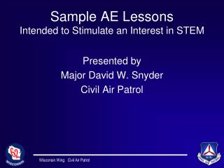 Sample AE Lessons Intended to Stimulate an Interest in STEM