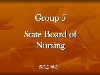 Group 5 State Board of Nursing