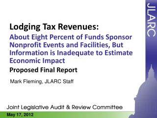 Lodging Tax Revenues: