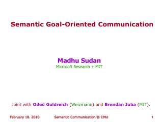 Semantic Goal-Oriented Communication