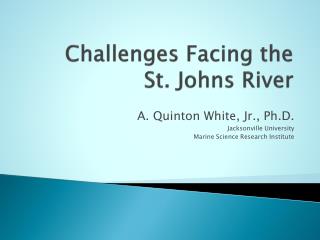 Challenges Facing the St. Johns River
