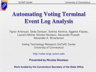 Automating Voting Terminal Event Log Analysis