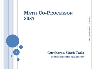 Math Co-Processor 8087