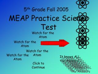 MEAP Practice Science Test