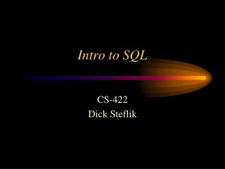 Intro to SQL
