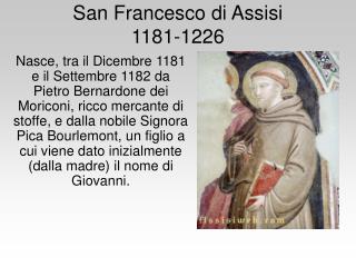 San Francesco di Assisi 1181-1226