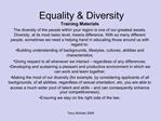 Equality Diversity