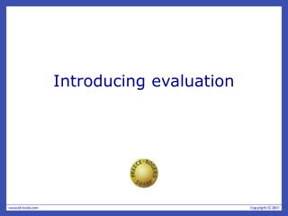 Introducing evaluation