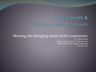 At-Risk Youth &amp; Child In Need of Services