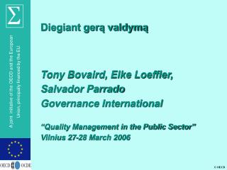 Diegiant gerą valdymą Tony Bovaird, Elke Loeffler, Salvador Parrado Governance International