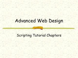 Advanced Web Design