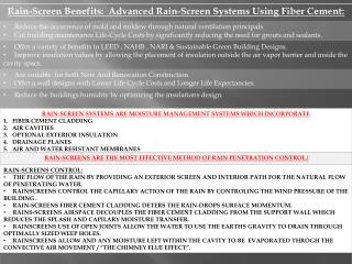 Rainscreen Benefits Page