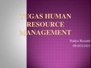 Tugas Human Resource Management