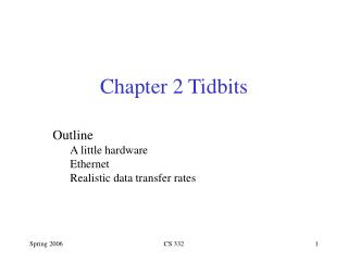 Chapter 2 Tidbits