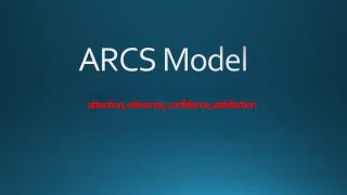 ARCS Model	 attention, relevance, confidence, satisfaction