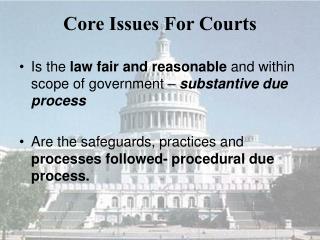 Core Issues For Courts
