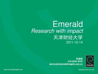 Emerald Research with impact