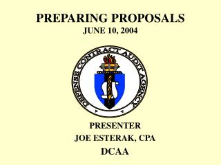 PREPARING PROPOSALS JUNE 10, 2004