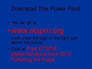 Download This Power Point