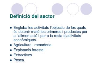 Definició del sector