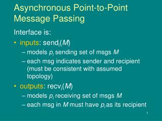 Asynchronous Point-to-Point Message Passing