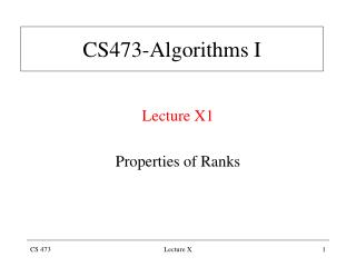 CS473-Algorithms I